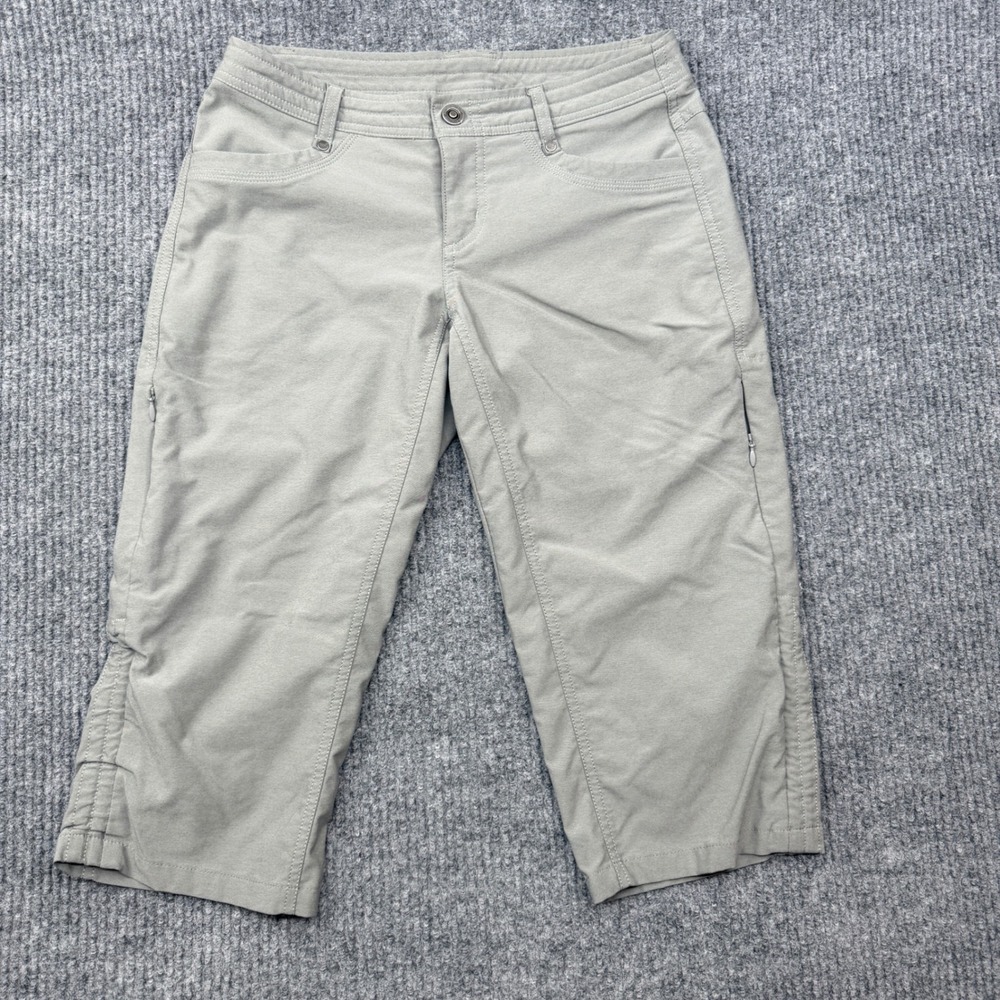 KUHL Women Trekr Pull on Kapri Capri Pants Sage Green 6236 Hiking Outdoor Trail